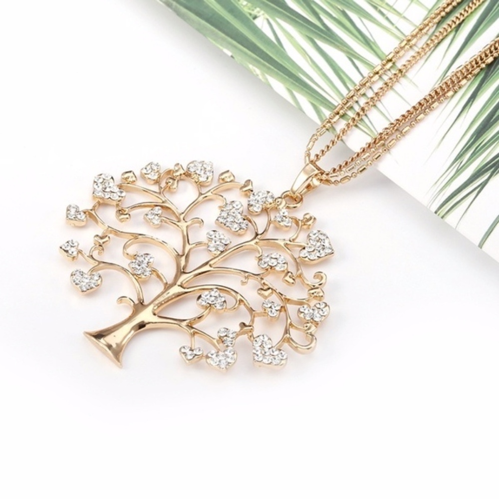 "Tree of Life" Family Pendant Necklace Birthstone